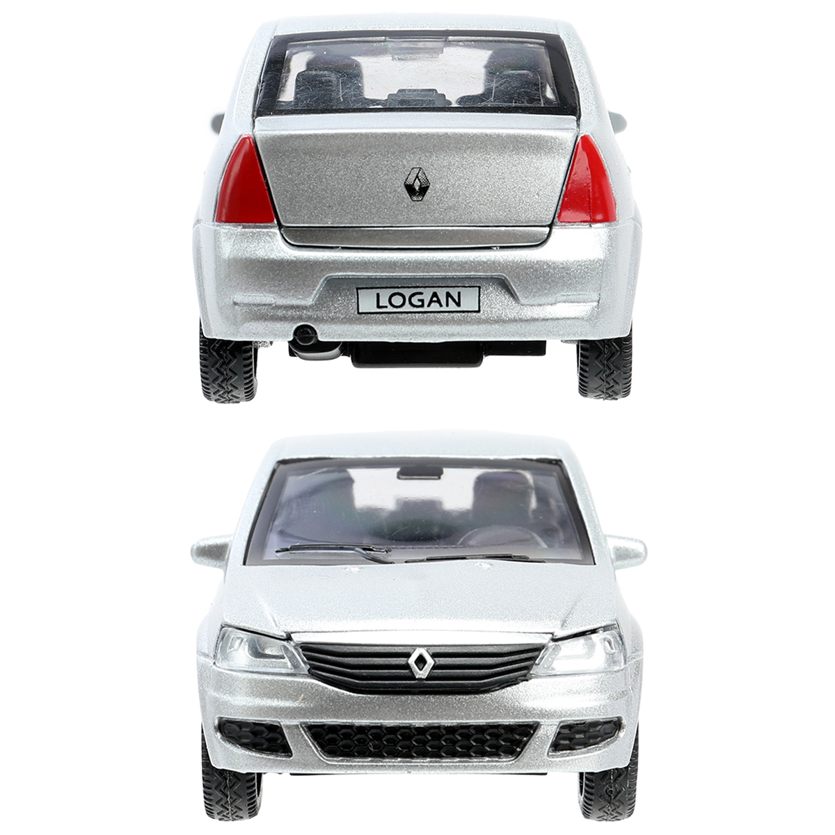 Машина игрушечная Технопарк «Renault Logan», RENAULT, металл., 12см, серебристый, с подвижными элементами
