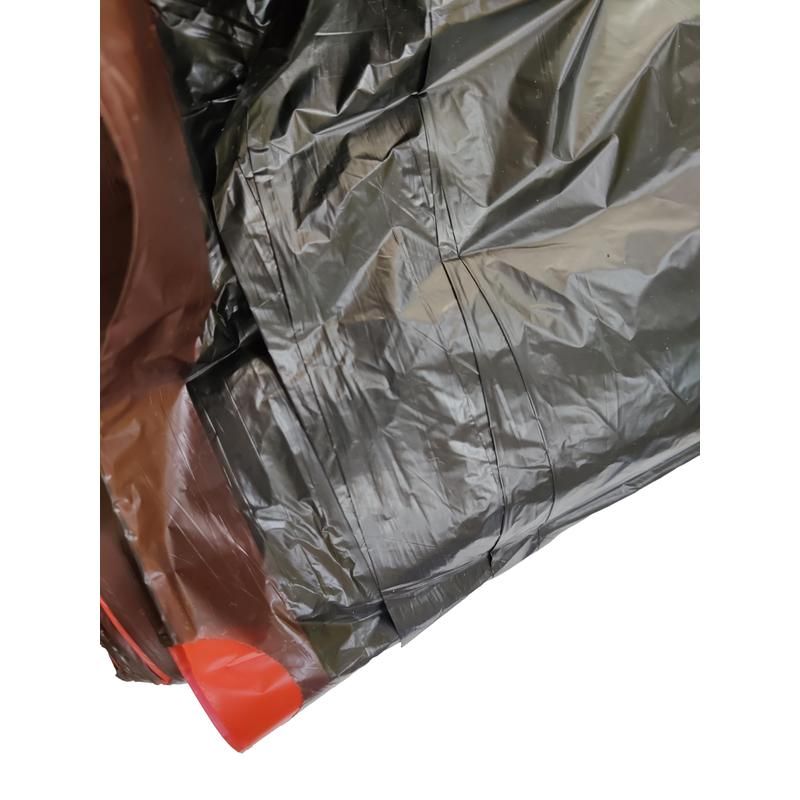 Мешки для мусора на 60 л с завязками Luscan черные (ПНД, 12 мкм, в рулоне 20 штук, 58×68 см)