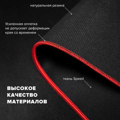 Коврик компьютерный для мыши большой SONNEN «CYBER OUTLAW», ткань + резина, 400×355х3 мм