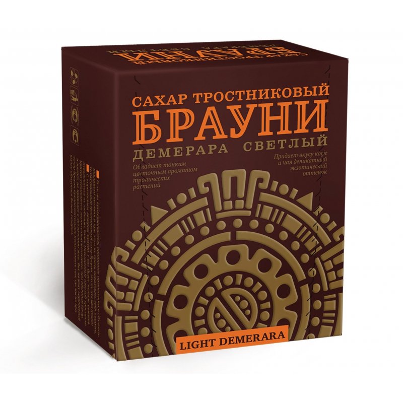 Сахар тростниковый БРАУНИ, 0,5 кг (98 кусочков, размер 15×16×21 мм)