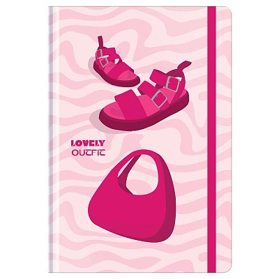 Ежедневник недатированный А5, 128л., 7БЦ, BG «Lovely outfit», матовая ламинация, на резинке