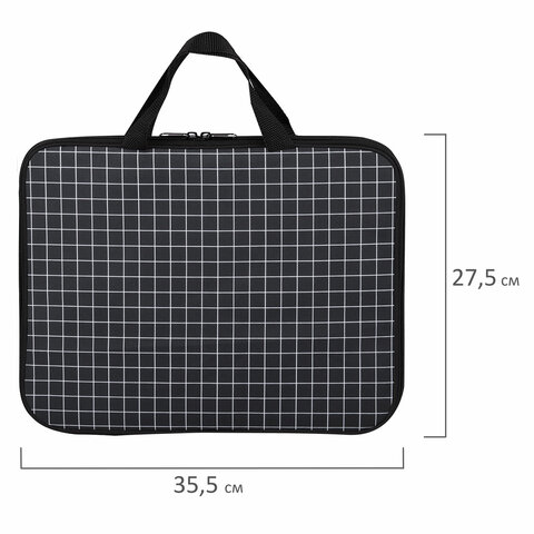 Папка на молнии с ручками BRAUBERG А4, 1 отделение, полиэстер, 20 мм, «Checkered»