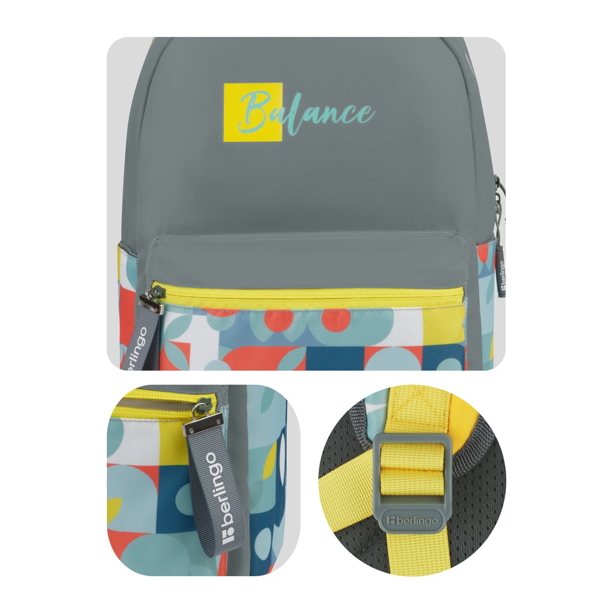 Рюкзак Berlingo «Balance» 41×28×16 см, 1 отделение, 3 кармана, уплотненная спинка
