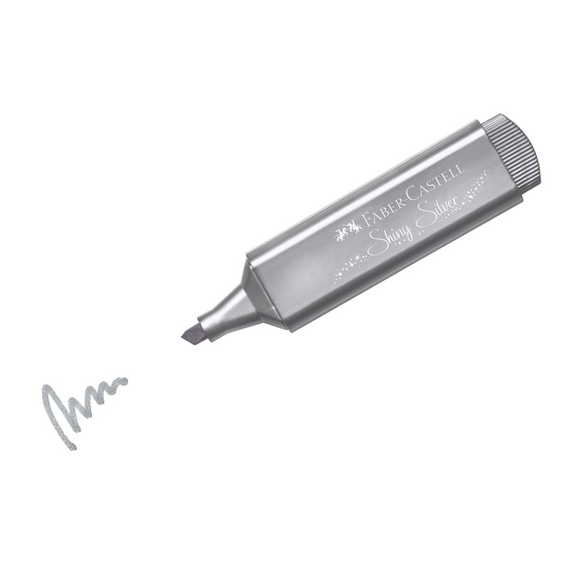 Текстовыделитель Faber-Castell «TL 46», серебро, металлик, 1-5 мм