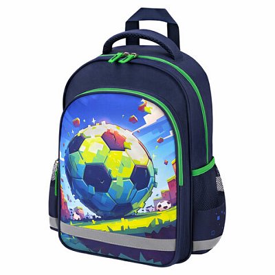 Рюкзак ПИФАГОР SCHOOL, 1 отделение, 3 кармана, «Football match», 38×28×14 см