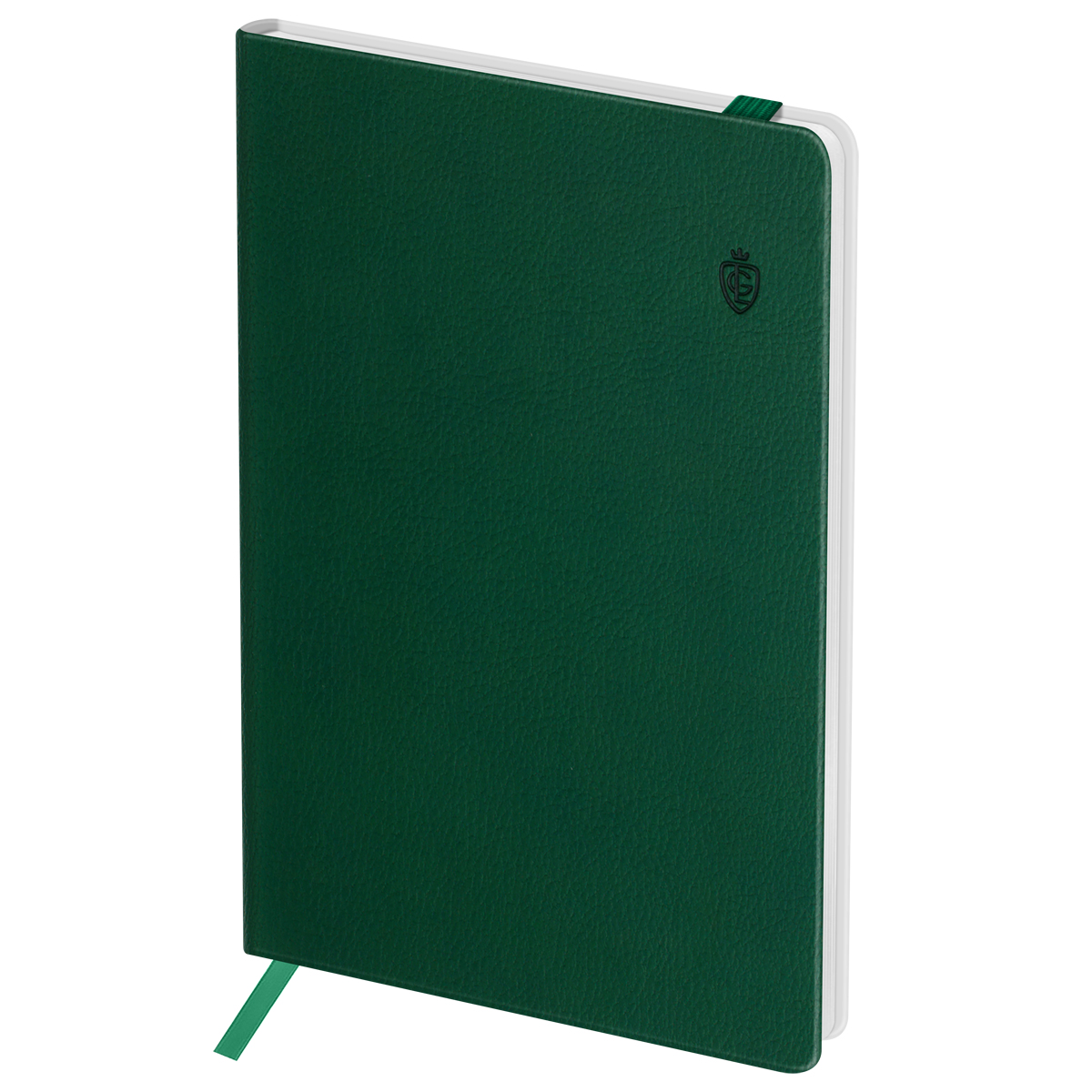 превью Записная книжка А6 80л. ЛАЙТ, кожзам, Greenwich Line «Classic. Olive», с резинкой, фактурное тиснение, блок в клетку