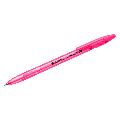 Ручка шариковая BRAUBERG «ULTRA NEON», СИНЯЯ, узел 0.7 мм, чернила ГЕРМАНИЯ, наконечник ШВЕЙЦАРИЯ