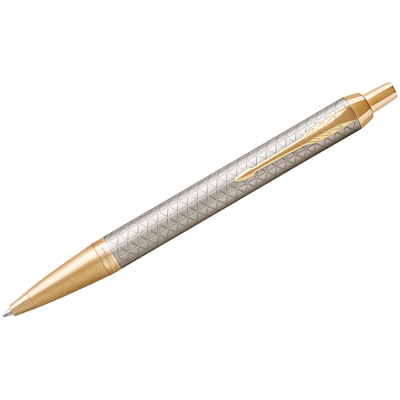 Ручка шариковая Parker IM Warm Silver Grey GT синяя серебристый корпус (артикул производителя 1931687)