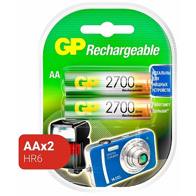 Аккумулятор GP 2700mAh AA/316/HR6 NiMH 2шт. в блистере