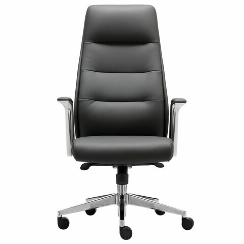 Кресло BRABIX PREMIUM ''Adept EX-752'', синхромеханизм, алюминий, экокожа, черное