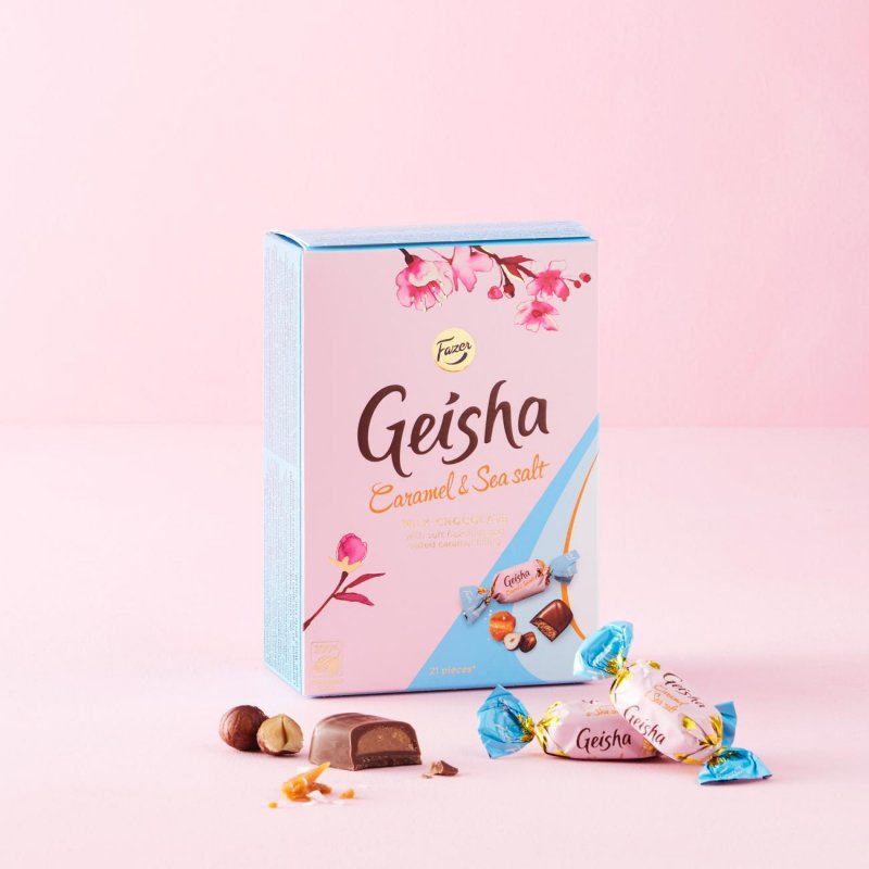 Шоколадные конфеты Geisha тертый орех/ирис/морская соль 150 г арт ...