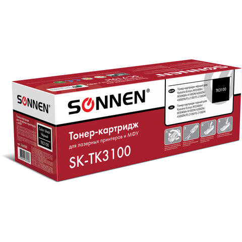 превью Тонер-картридж лазерный SONNEN (SK-TK3100) для KYOCERA FS-2100/FS-2100DN/ECOSYS M3040dn/M3540dn, ресурс 12500 стр. 
