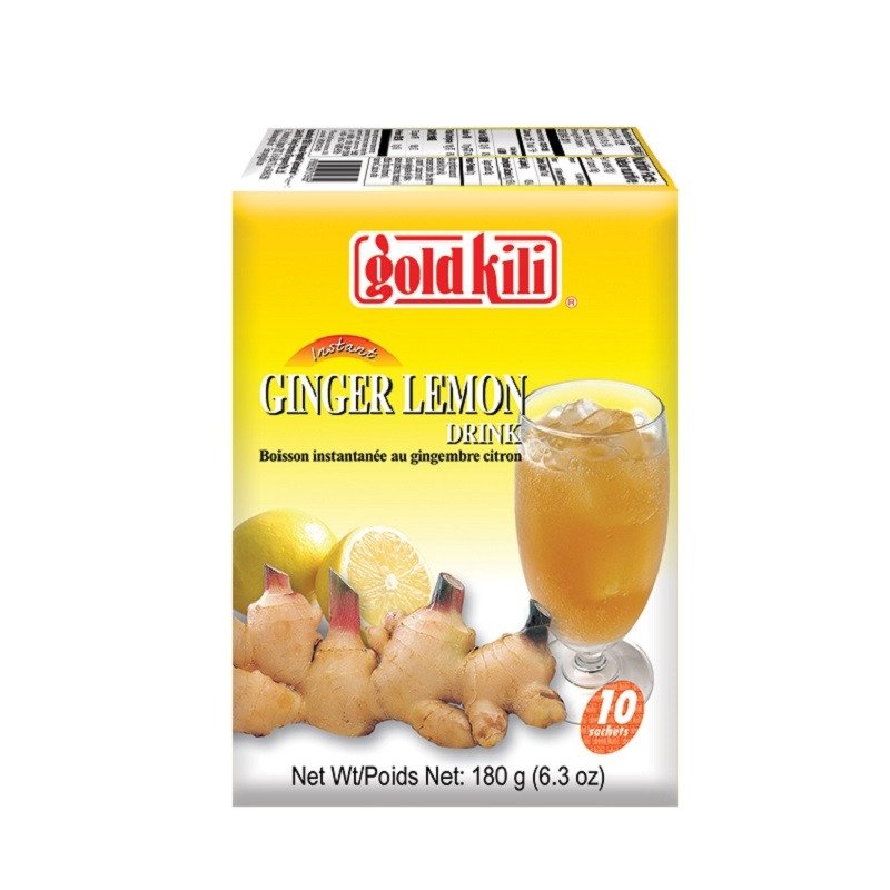 Чайный напиток «Ginger Lemon Drink» имбирный с лимоном и медом, 10 саше по 18 г, GOLD