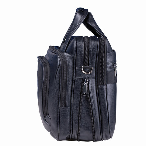Сумка деловая BRAUBERG «Favorite», 32×41×12 см, отделение для планшета и ноутбука 15.6", кожзам, черная