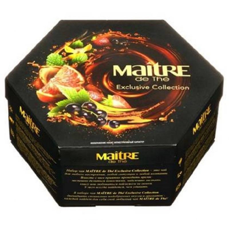 Чай MAITRE (Мэтр) «de The Exclusive Collection», набор, 12 видов, 60 пакетиков в конвертах по 2 г