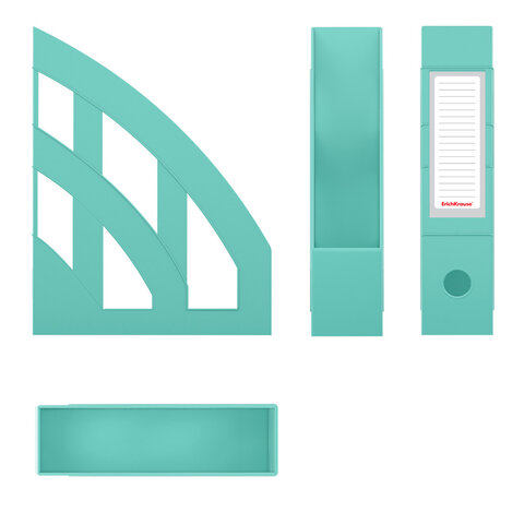 Лоток вертикальный для бумаг ERICH KRAUSE «Office-Pastel» (245×75х320 мм), мятный