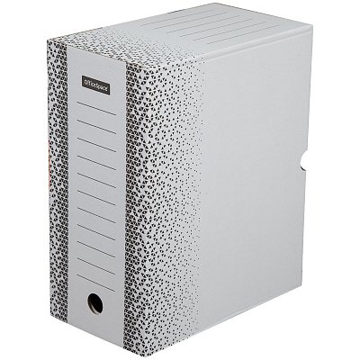 Короб архивный с клапаном OfficeSpace «Standard» плотный, микрогофрокартон, 150мм, белый, до 1400л. 
