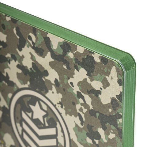 Блокнот А5 (143×210 мм), BRAUBERG VISTA «Military», под кожу, гибкий, 80 л. 