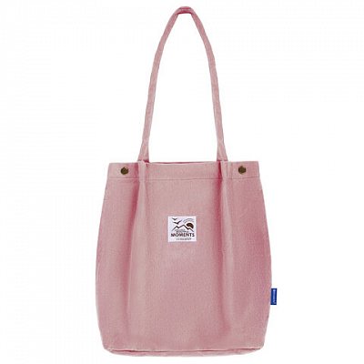 Сумка-шоппер BRAUBERG MOMENTS, вельвет, 35×30 см, розовый