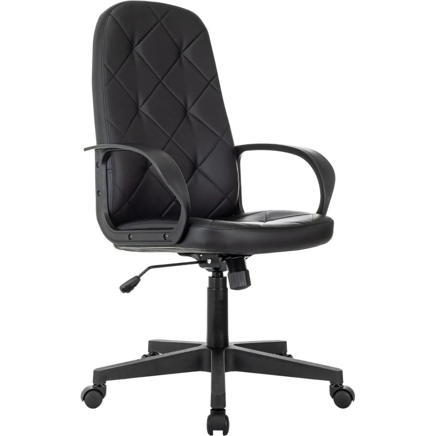 превью Кресло для руководителя Комус Мебель (Easy Chair) 602 чёрное (экокожа, пластик)