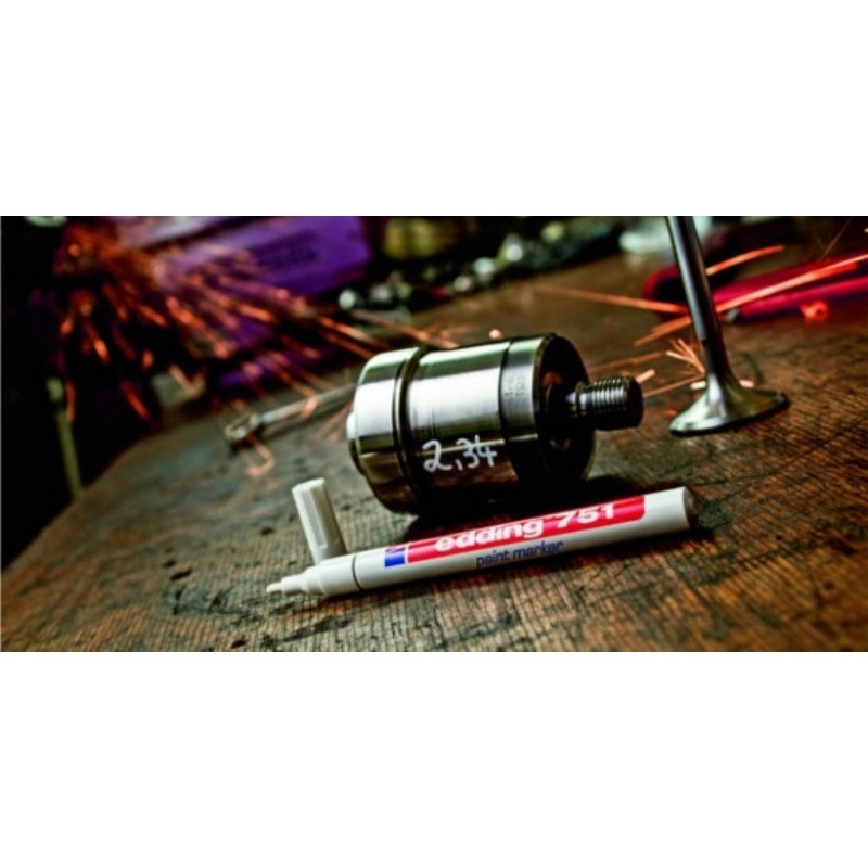 Маркер пеинт (лак) EDDING E-751/5 жёлтый, 1-2мм, мет. корп. - купить в ...