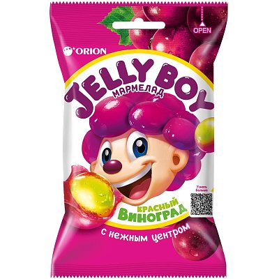 Мармелад жевательный ORION Jelly Boy со вкусом красного винограда 66г