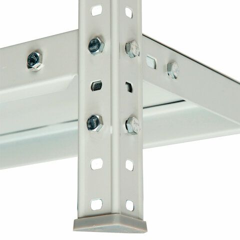 Стеллаж металлический BRABIX «MS Plus-185/30-4», 1850×1000×300 мм, 4 полки, регулируемые опоры, 291104