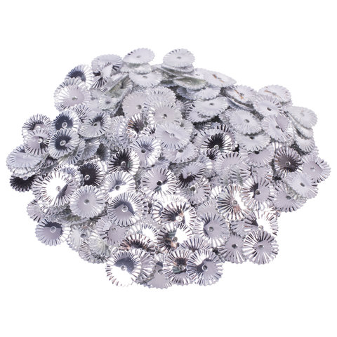 Пайетки для творчества «Рифленые», золото, серебро, медь, 10 мм, 30 грамм, ОСТРОВ СОКРОВИЩ