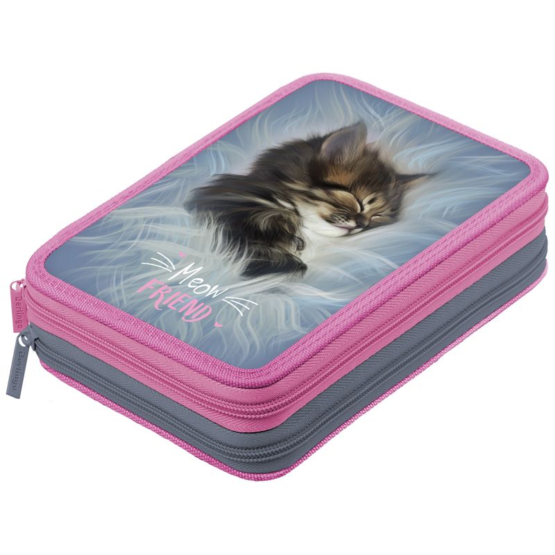 превью Пенал 2 отделения, 200×140×45 Berlingo «Meow friend 2», полиэстер