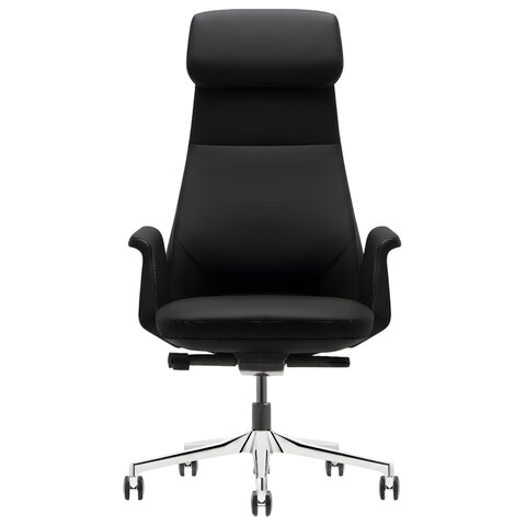 Кресло HAWASAN (ХАВАСАН) PREMIUM EX-840 STELLAR, синхромеханизм, алюминий, экокожа, черное
