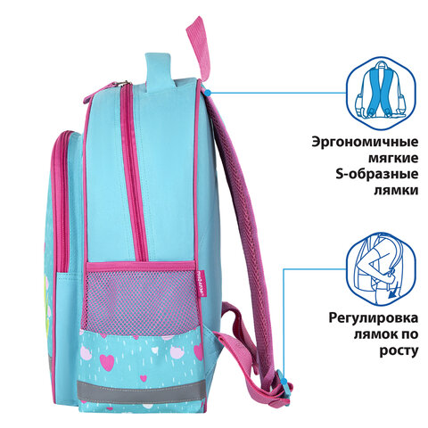 Рюкзак ПИФАГОР SCHOOL для начальной школы, «Avocat», 38×28×14 см