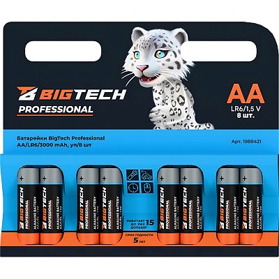 Батарейка BigTech Professional АA/LR6 бл/8шт