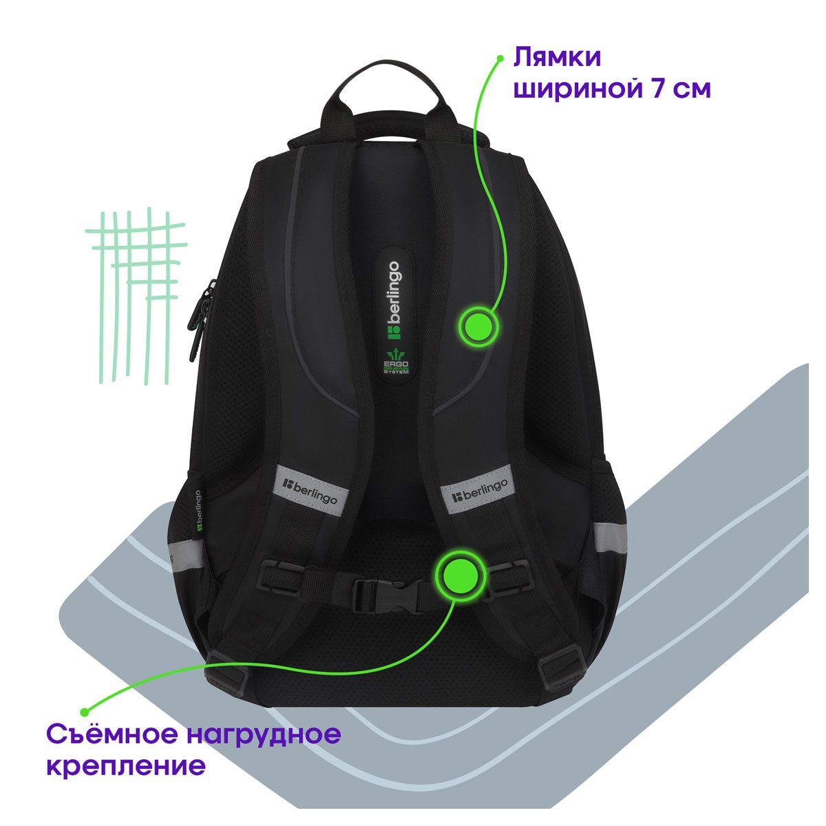 Рюкзак Berlingo Comfort «Cats» 38×27×18см, 3 отделения, 2 кармана, эргономичная спинка