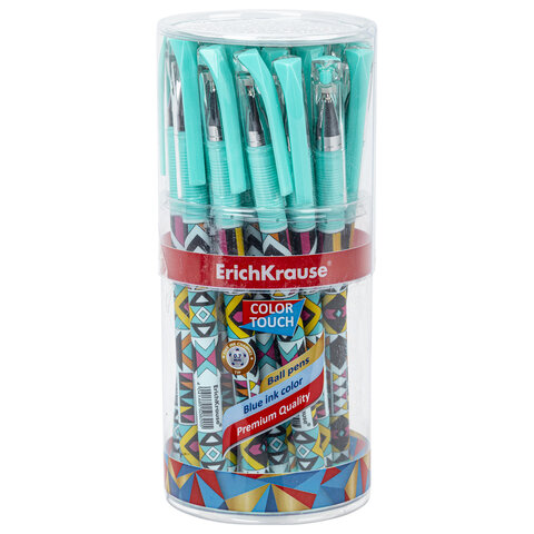 Ручка шариковая ERICH KRAUSE ColorTouch «Ornament», СИНЯЯ, узел 0.7 мм, линия письма 0.35 мм