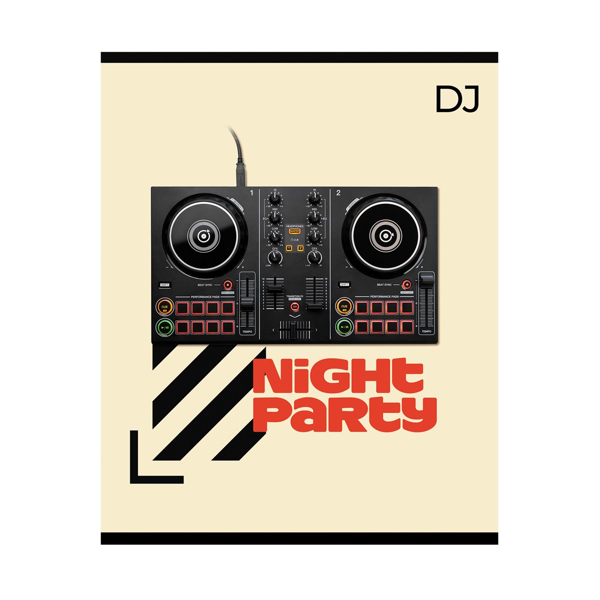 Тетрадь 96л., А5, клетка BG «Night party», микро sandy-touch лак