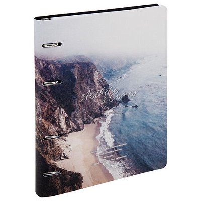 Тетрадь на кольцах А5, 175×215 мм, 120 л., под кожу, BRAUBERG VISTA, «Esthetics»