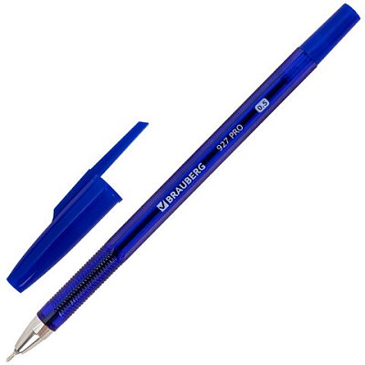 Ручка шариковая BRAUBERG 927 PRO «WRITING 3.0», СИНЯЯ, пишущий узел 0.5 мм, линия письма 0.25 мм
