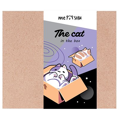 Набор канцелярских принадлежностей подарочный MESHU «Cat in box», 35 предметов