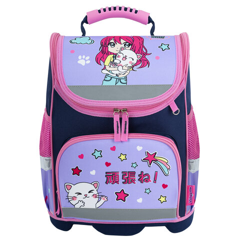 Ранец ЮНЛАНДИЯ WISE, 1 отделение, 3 кармана, устойчивое дно, «Anime hugs», 37×29×15 см