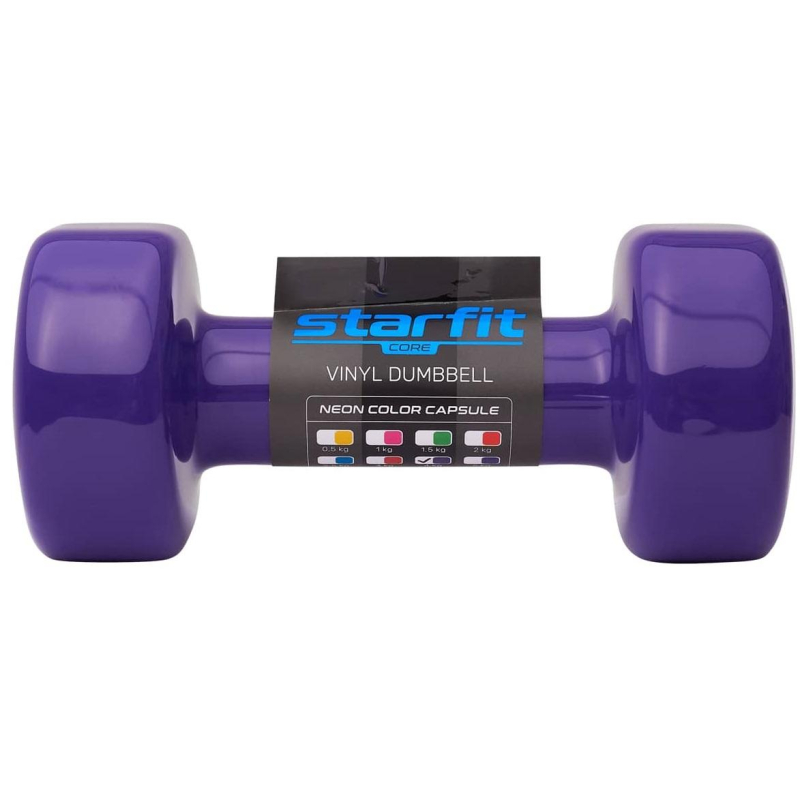 Гантель виниловая STARFIT DB-101 4 кг, фиолетовый, УТ-00018826