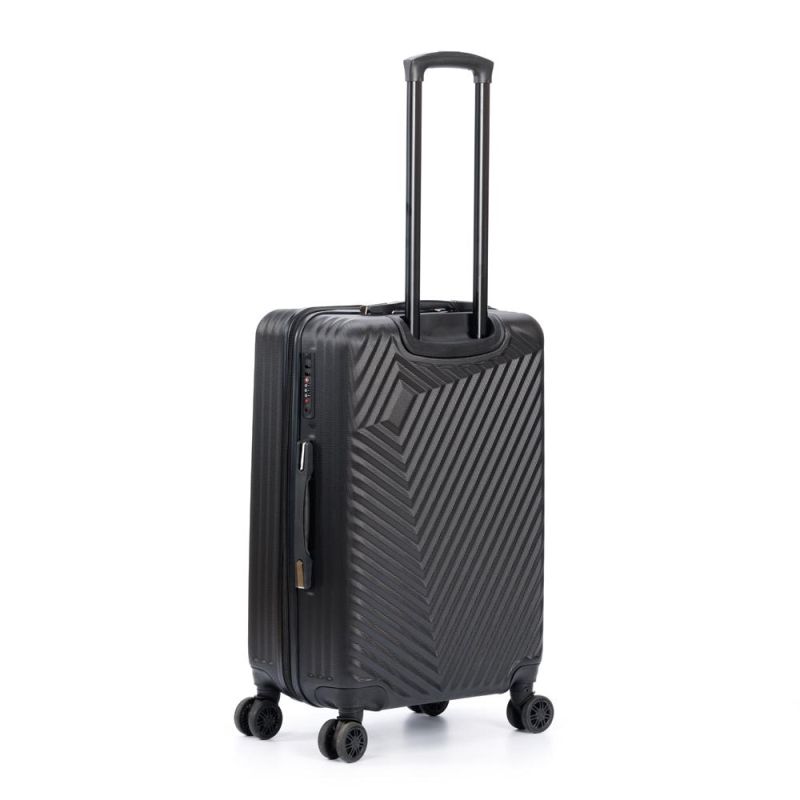Чемодан TORBER Lama, черный, ABS-пластик, 43×25.5×67см, 62 л, T1919M-Black
