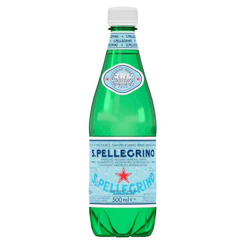 Вода минеральная San Pellegrino питьевая газ ПЭТ 0.5 л 24шт/уп