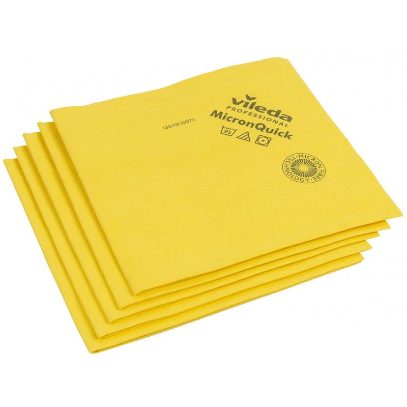 Салфетка хозяйственная Vileda Professional МикронКвик 40×38 см 5 штук в упаковке (артикул производителя 152111)