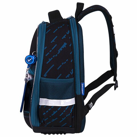 Ранец BRAUBERG FIT, 2 отделения, «Super car», 38×27х14 см