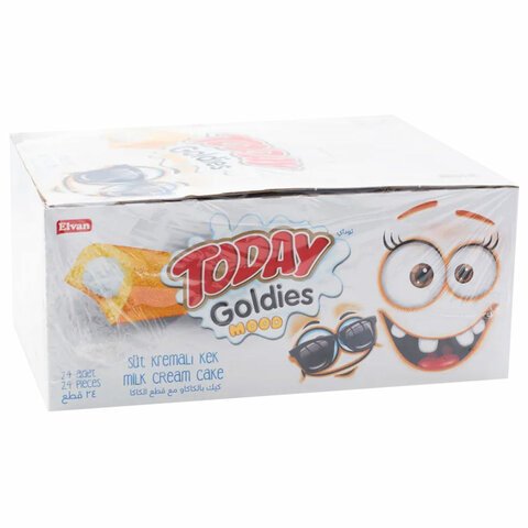 Кекс TODAY «Goldies Mood», с молочным кремом 40 г, ТУРЦИЯ, в шоу-боксе