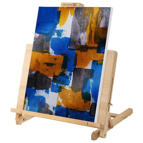 Мольберт настольный BRAUBERG ART CLASSIC, регулируемый верхний держатель, 50×37х39 см, бук