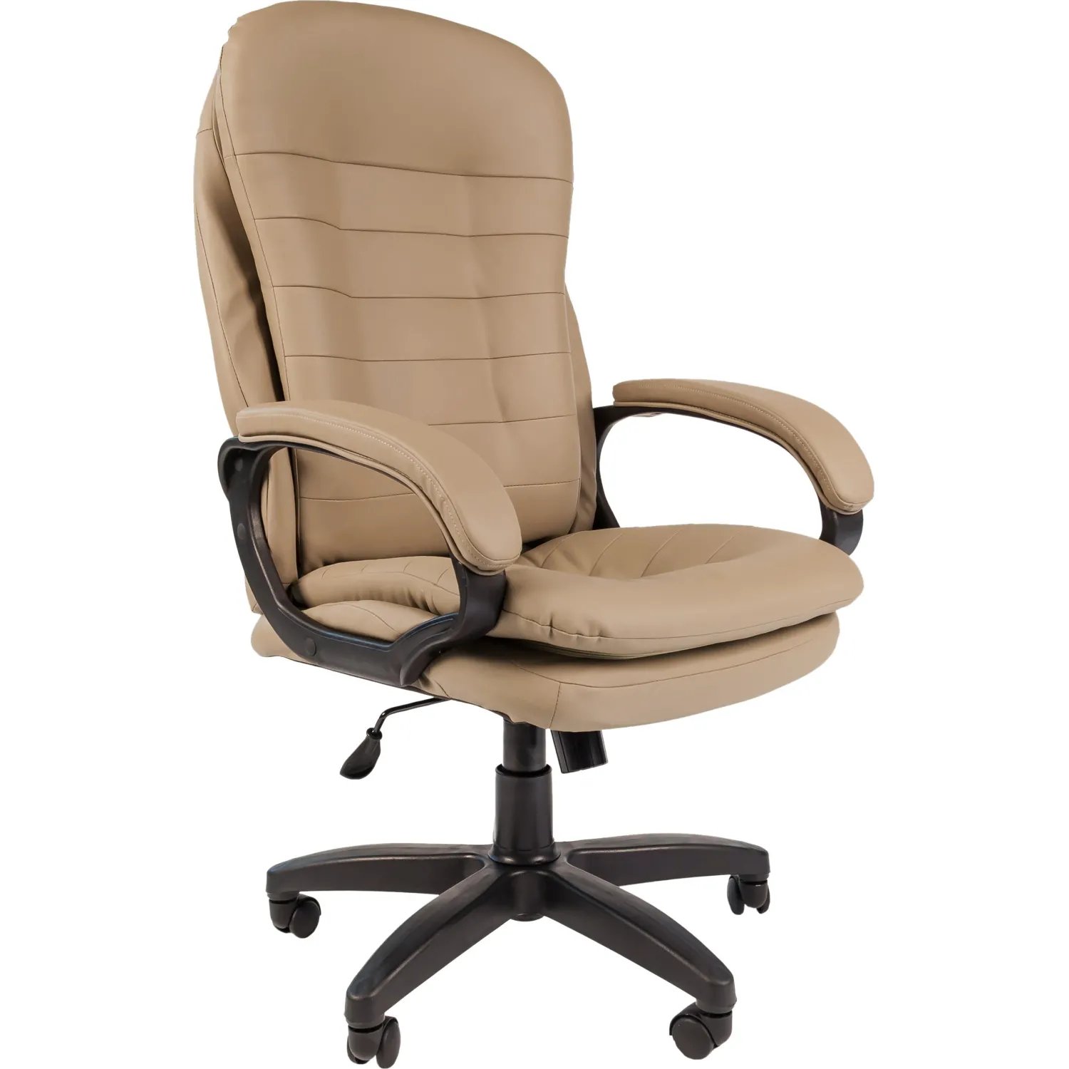 превью Кресло для руководителя Комус Мебель (Easy Chair) Easy Chair 515 бежевое (экокожа, пластик)