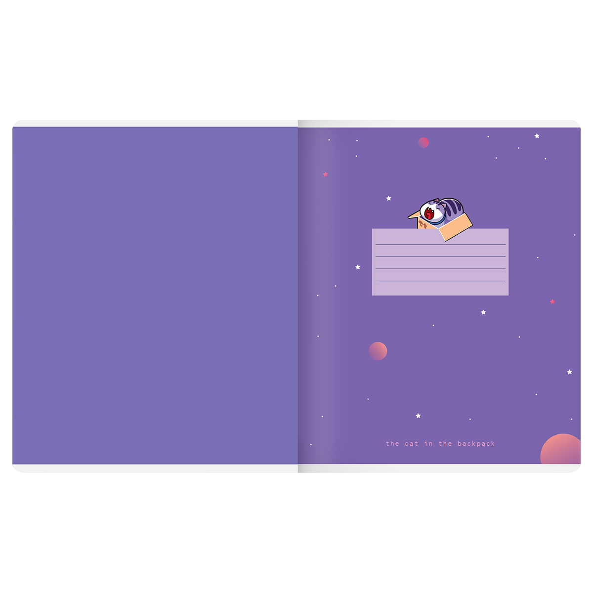 Тетрадь 48л., А5, клетка MESHU «Catbox», матовая ламинация, выборочный УФ-лак