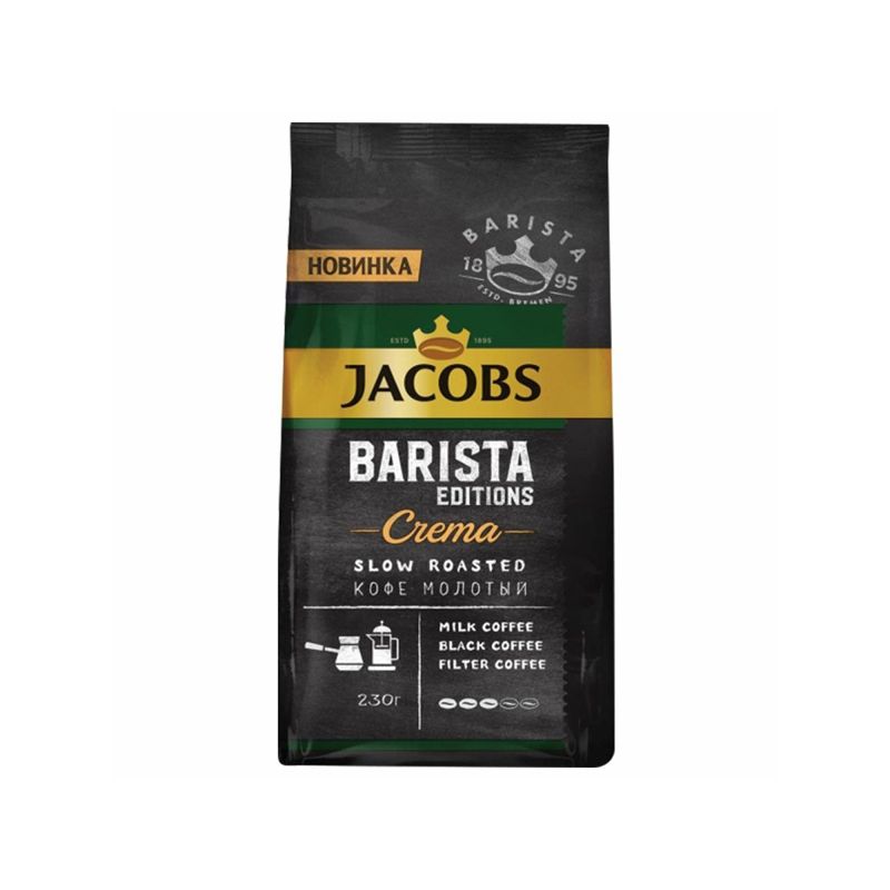 превью Кофе в зернах Jacobs «Barista Editions Crema», вакуумный пакет, 800г