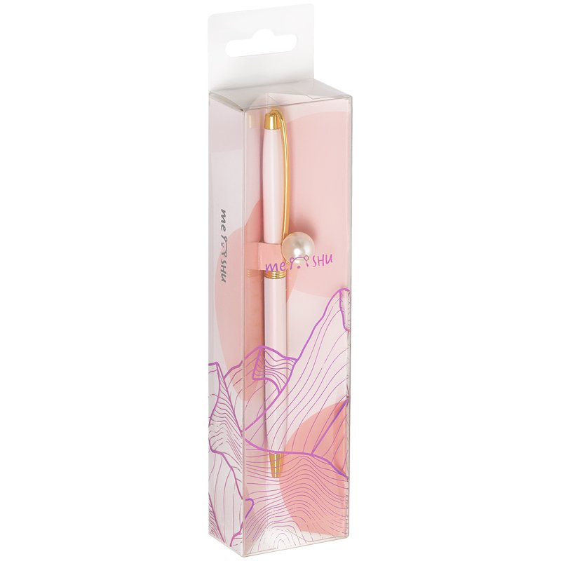 Ручка шариковая автоматическая MESHU «Pink jewel» синяя, 1.0мм